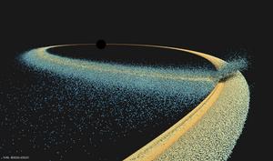 Modeled debris particles