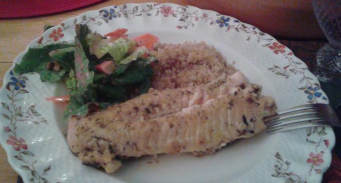 A meal in the Sahtú region featuring locally caught Lake Trout.