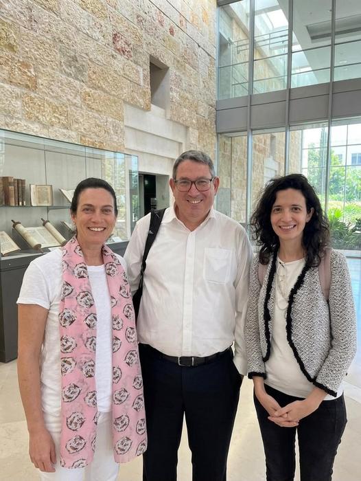 Left to right: Dr. Orly Tamir, Prof. Aron M. Troen, Moran Accos