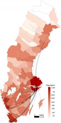 Migration Flows from Smaller to Relatively Larger Labor Market Areas