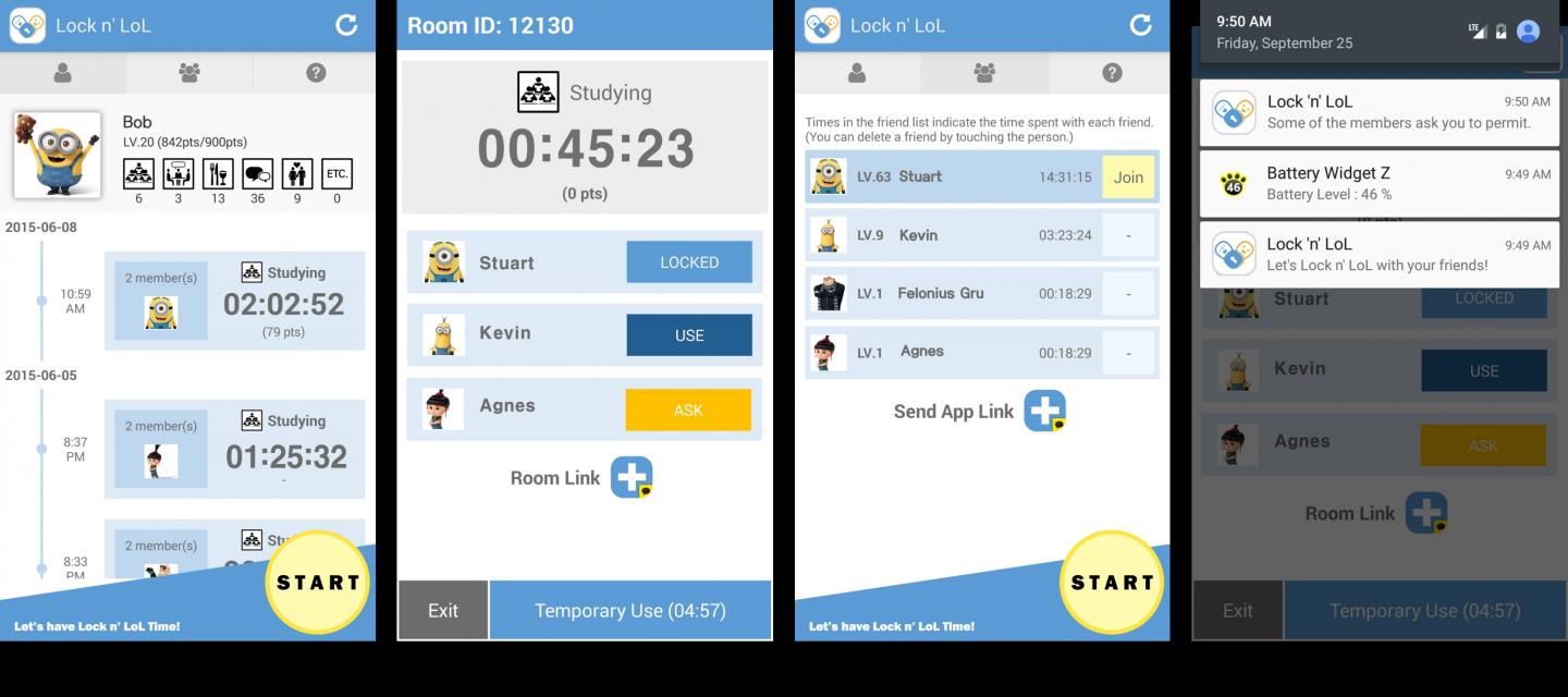 User Interfaces of Lock N' LoL