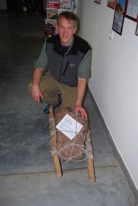 Mark Boslough with Meteorite