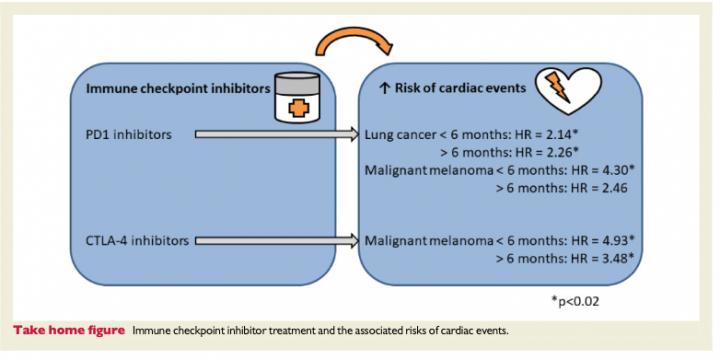 Immune checkpoint inhibitors and associated risk of heart problems