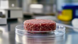 Lab-grown beef burger
