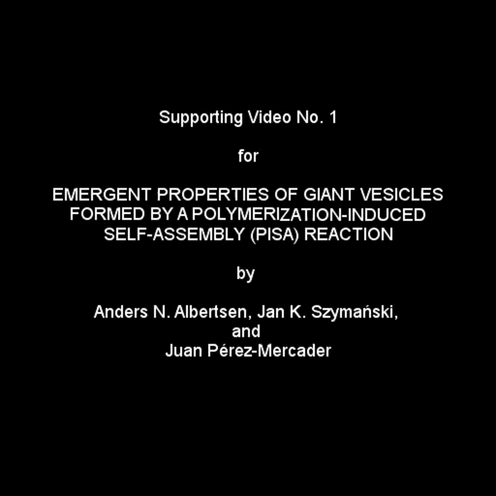 Lab video of self-assembling chemical polymer vesicles