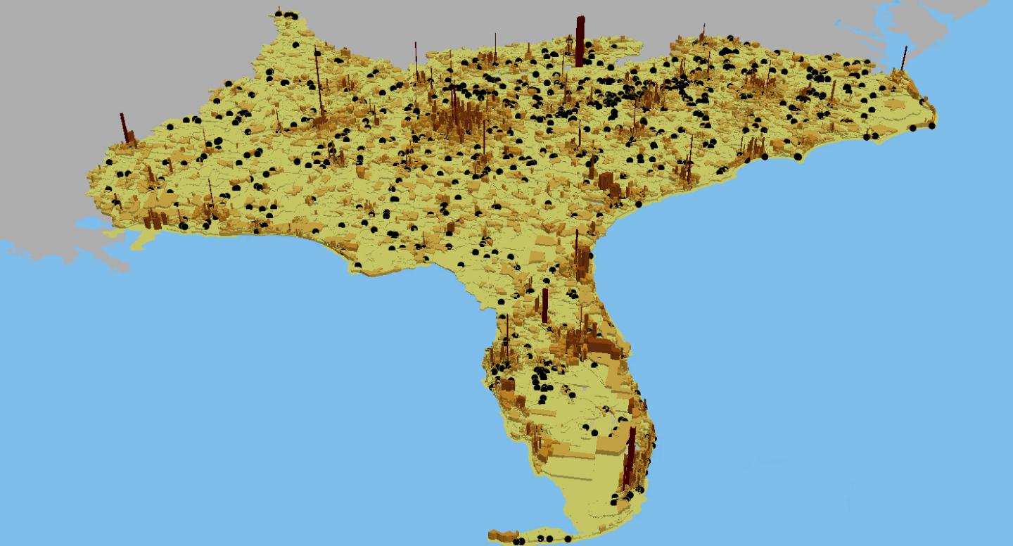 High-resolution modeling assesses impact of cities on river ecosystems