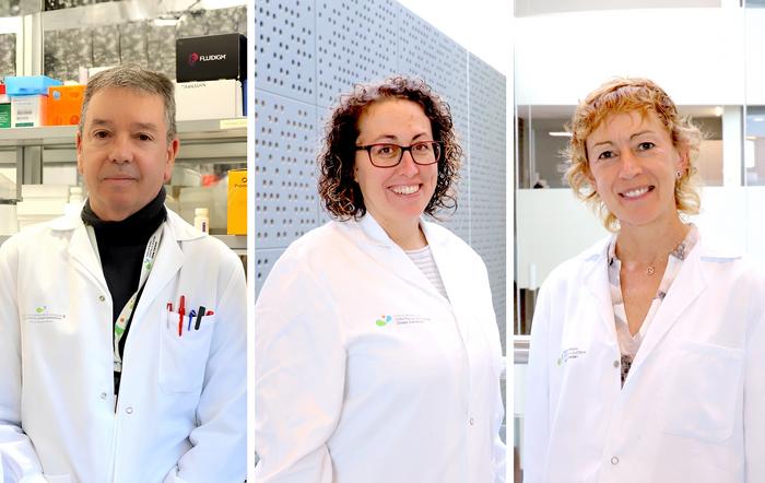 Dr. Francesc Solé, Dr. Lurdes Zamora and Dr. Blanca Xicoy, from the Josep Carreras Leukaemia Research Institute