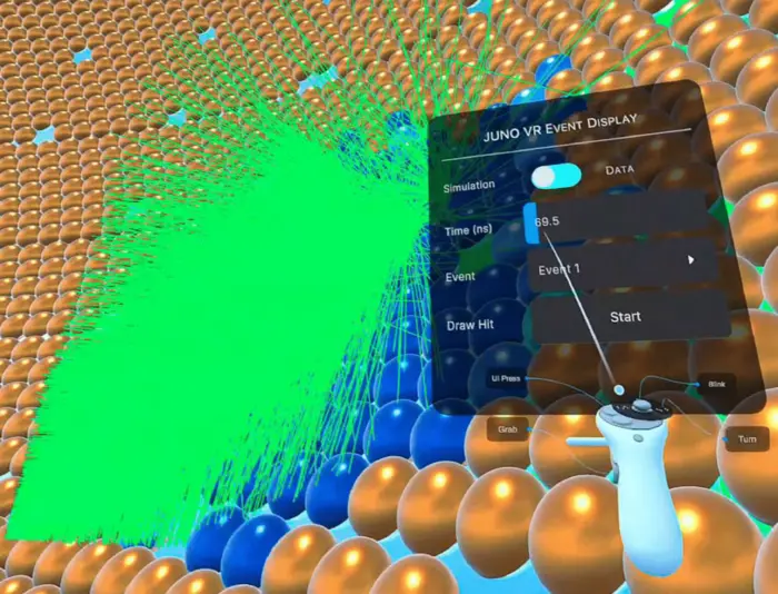 Schematic of the JUNO VR event display software.