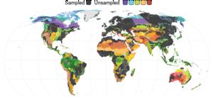 Map of unexplored ecoregions