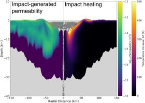 Impact-generated heart, porosity