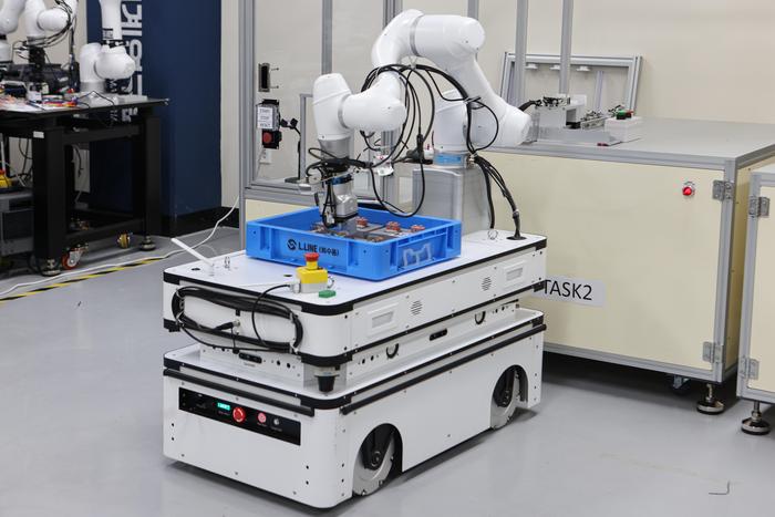 [Attachments 1] Test bed of the manufacturing process using robots
