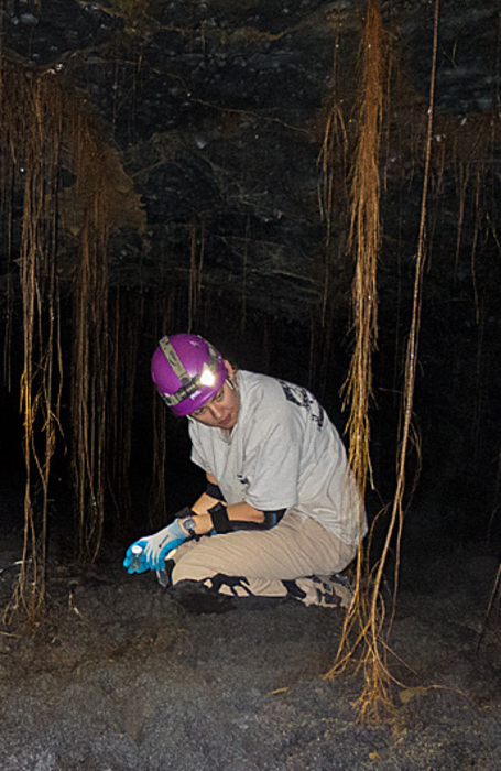 Porter explores lava tube