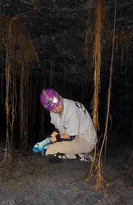 Porter explores lava tube