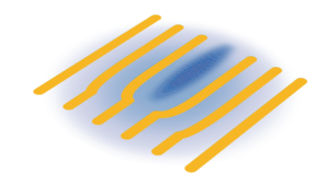Infrared laser striking charge density waves