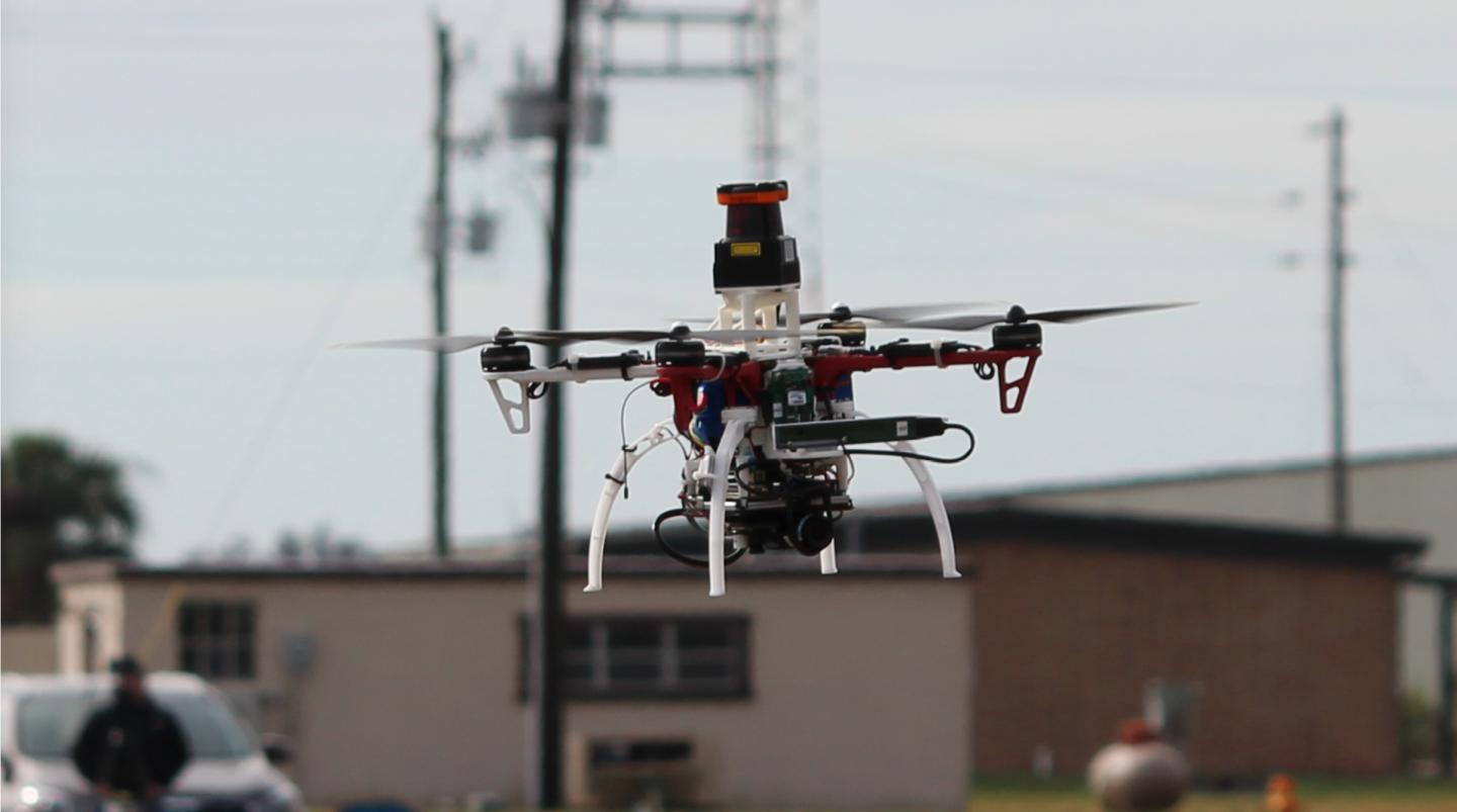 Drone Outdoors on Own