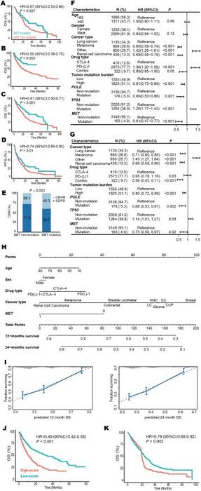 MET mutation as an independent biomarker for favorable outcomes in pan-cancer immunotherapy.