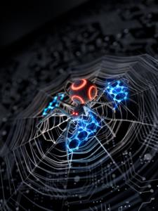 Artist's illustration of a lanthanide-doped nanoparticle