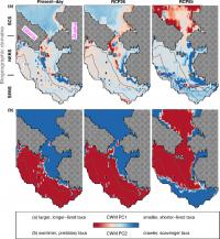 Modelling spatial distribution of functional traits of marine communities
