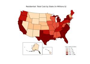 Residential customers outage cost map