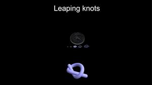 Knotted robots jumping