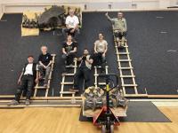 Prof. Martin P. Sander (center, top of ladder)