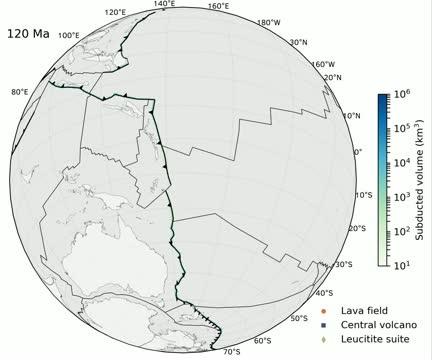 Animation of tectonic plat movement