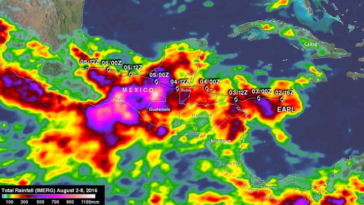 Rainfall Data on Earl