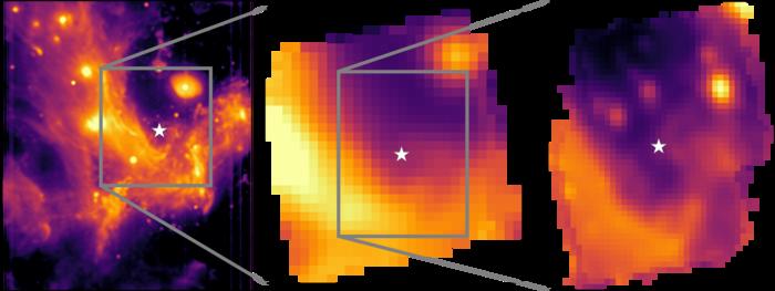 Three views of the centre of our Galaxy in infrared light