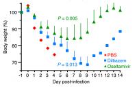 IAV Infected Mice Body Weight Chart