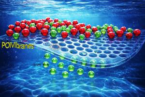 Artist’s impression of the precise molecular transport facilitated by POMbranes