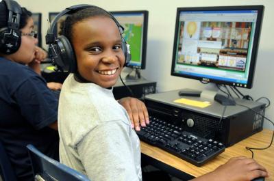 Student Playing iCivics Games