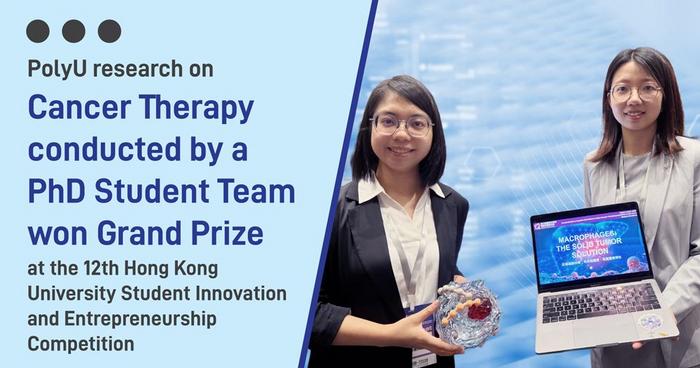 PolyU research on cancer therapy conducted by a PhD student team won Grand Prize at the 12th Hong Kong University Student Innovation and Entrepreneurship Competition
