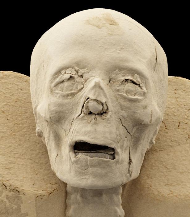Egyptian female mummy head
