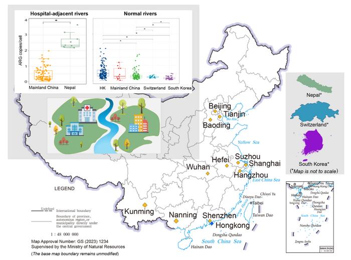 What leaves the hospitals can be contained: a China-wide resistome study reveals limited impact of hospitals on adjacent surface waters