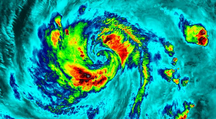 NASA-NOAA's Suomi Satellite Infrared Night-Time Picture of Hurricane Blanca