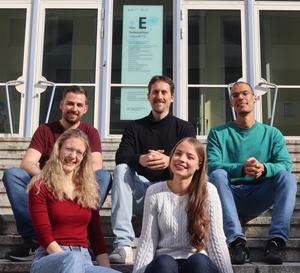 From left, back: Florian Gerstner, Christian Simon, Christian Menedo; front: Sandra Wittig, Sayan Ruwald.
