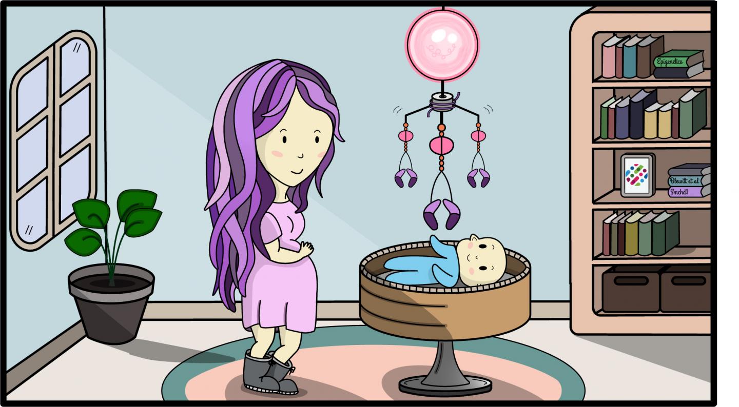 Striking image: a mother's touch lingers in her child's genes