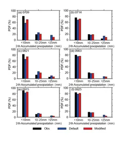 Probability density distributions of precipitation