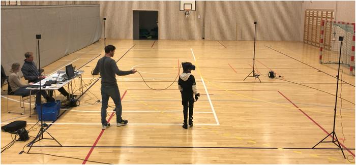 Photo - Child in gymnasium with VR headset - credit ViRMa.jpg