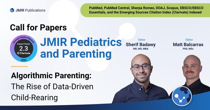 JMIR Pediatrics and Parenting invites submissions on Algorithmic Parenting: The Rise of Data-Driven Child-Rearing