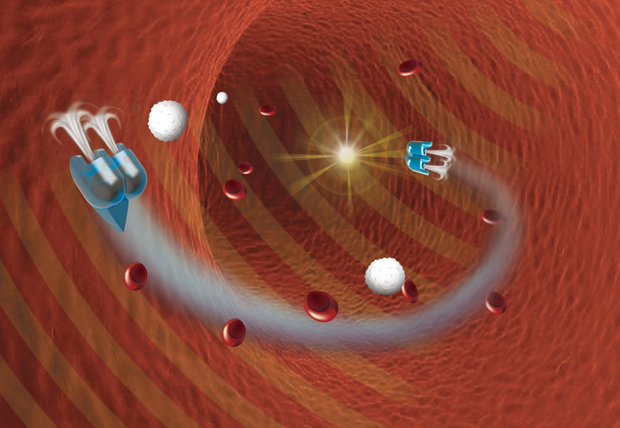 Micro-robots propelled by air bubbles and ultrasound