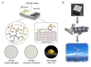 Novel SLIPS coating for Nd-Fe-B magnet protection