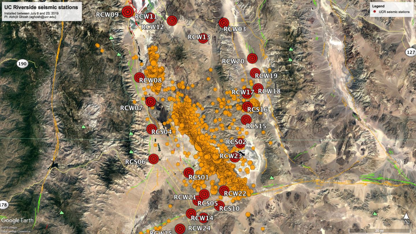 UCR Seismic Station Map