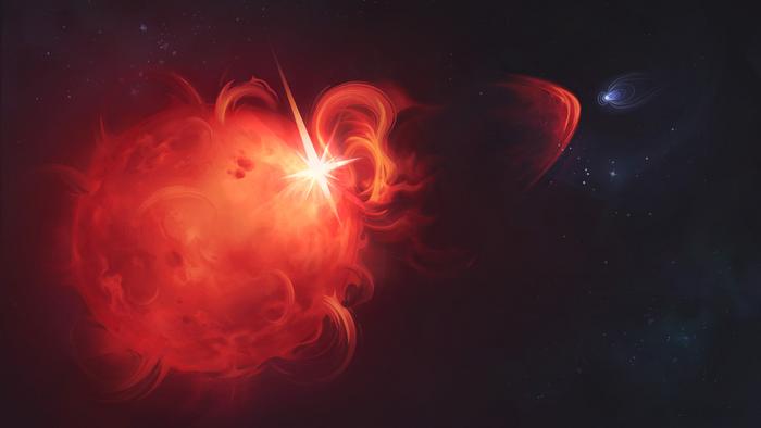 An explosion on another star (artist’s impression)
