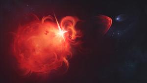 An explosion on another star (artist’s impression)