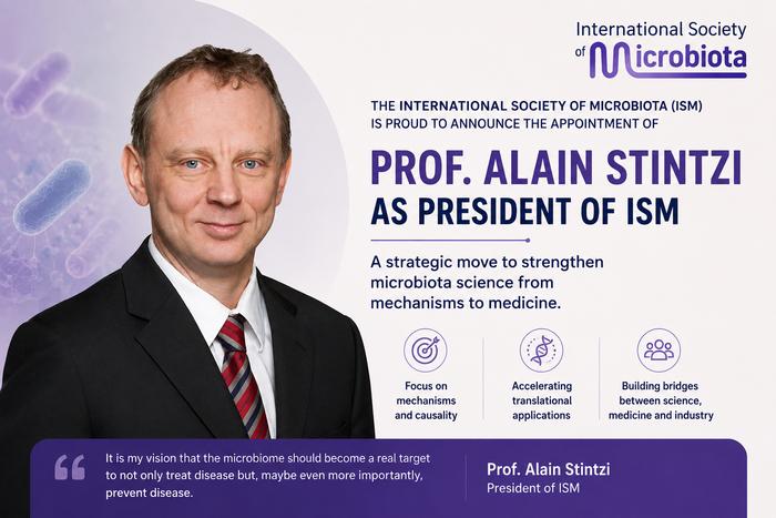 Prof. Alain Stintzi - new President of the International Society of Microbiota