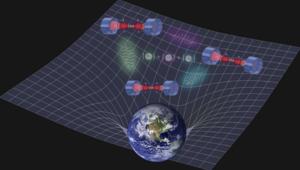 A quantum network of distant clocks:  The entangled clocks can test how quantum theory behaves in the presence of curved space-time as predicted by Einstein, or whether our current theories break down