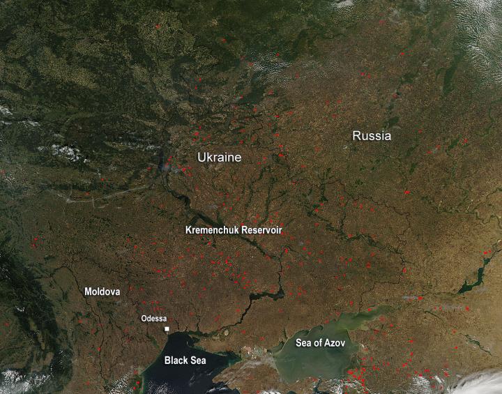 Fires in the Ukraine