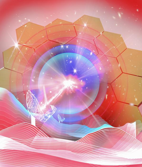 Artist's illustration representing the detection of FRB 20240304B