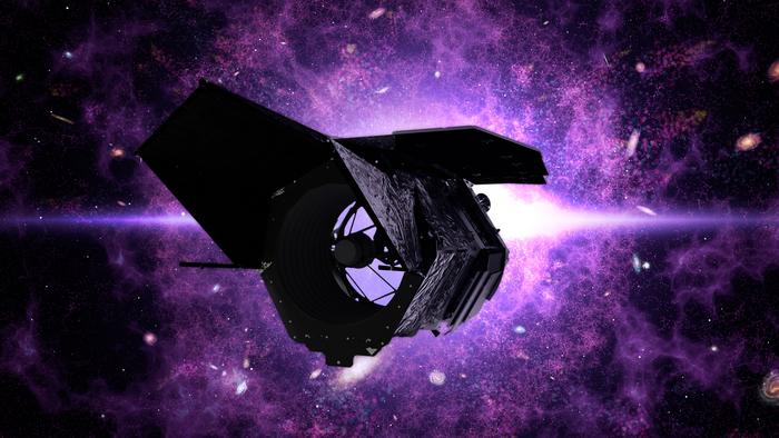 An artist’s concept of the Nancy Grace Roman Space Telescope